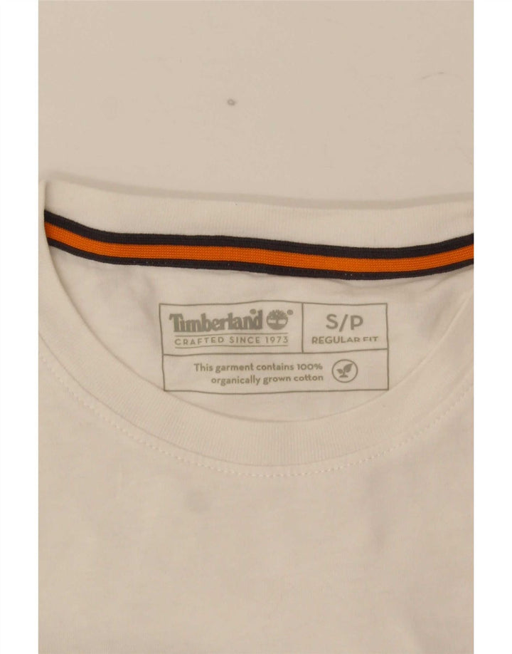 Camiseta masculina Timberland Regular Fit Graphic Top Pequeno Algodão Branco
