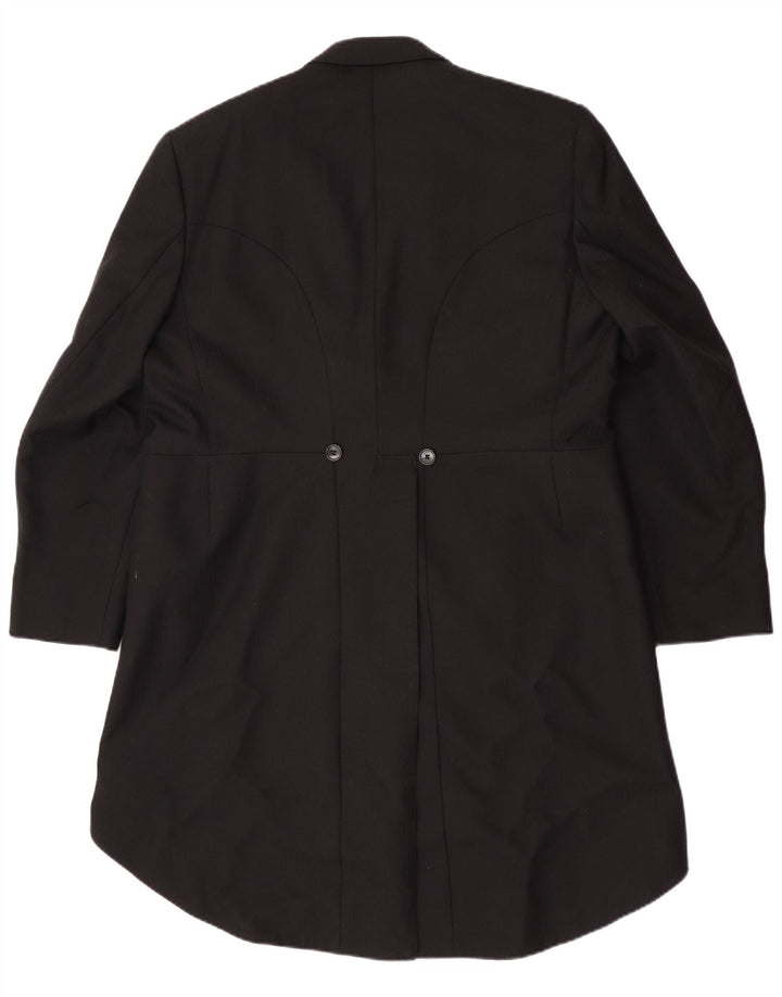 Jaqueta blazer masculina Magee com 1 botão e fraque Reino Unido 40 grande preta de lã nova