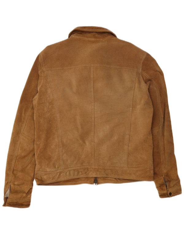 Jaqueta bomber masculina de camurça Conbipel IT 54 XL couro bege