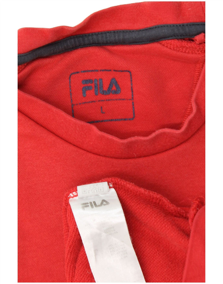 Fila Moletom Masculino Jumper Grande Poliéster Vermelho