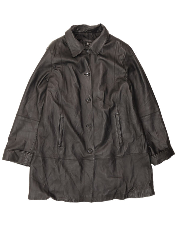 Casaco de couro feminino Zarro IT 50 XL couro preto