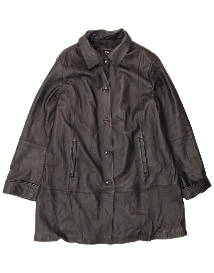 Casaco de couro feminino Zarro IT 50 XL couro preto