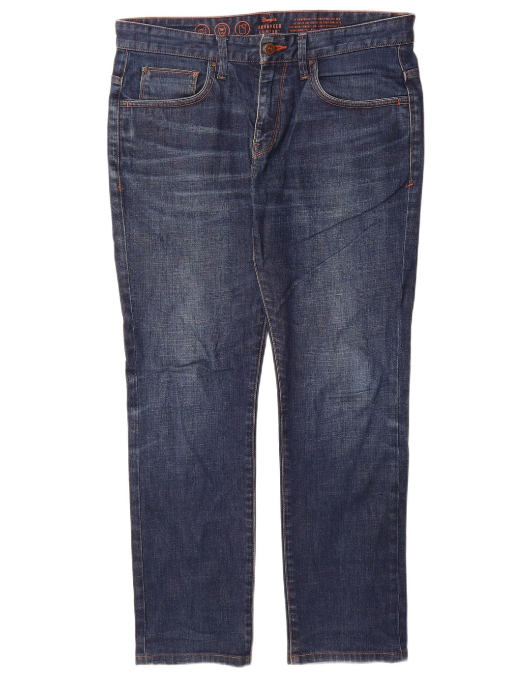 Wrangler Mens Straight Jeans W32 L30 Azul Marinho