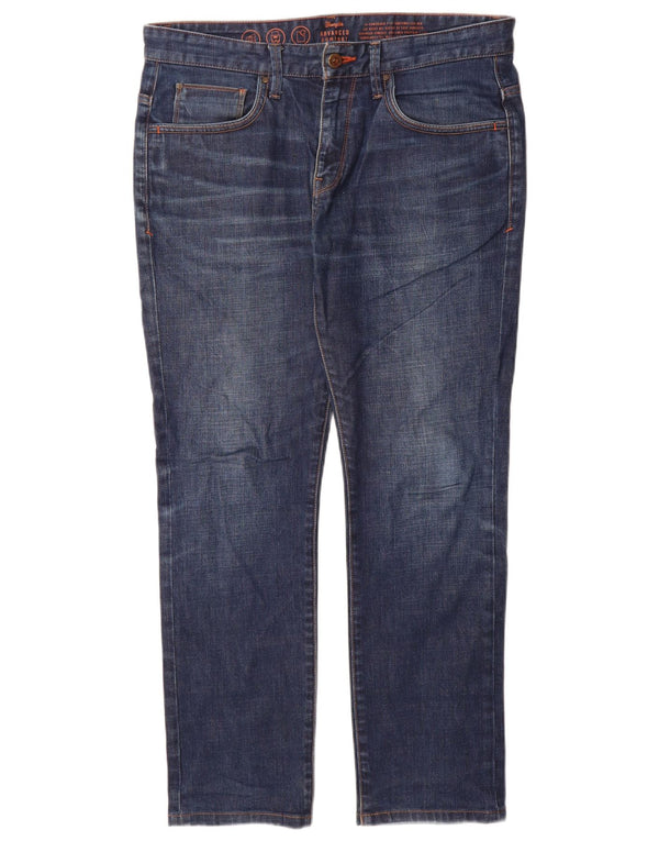 Wrangler Mens Straight Jeans W32 L30 Azul Marinho