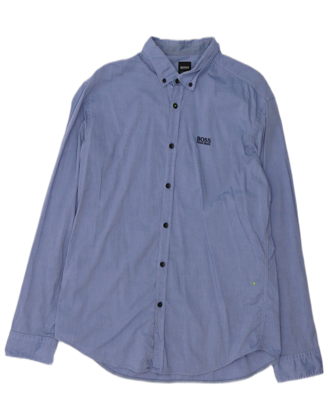 Camisa masculina de ajuste regular HUGO BOSS grande algodão azul