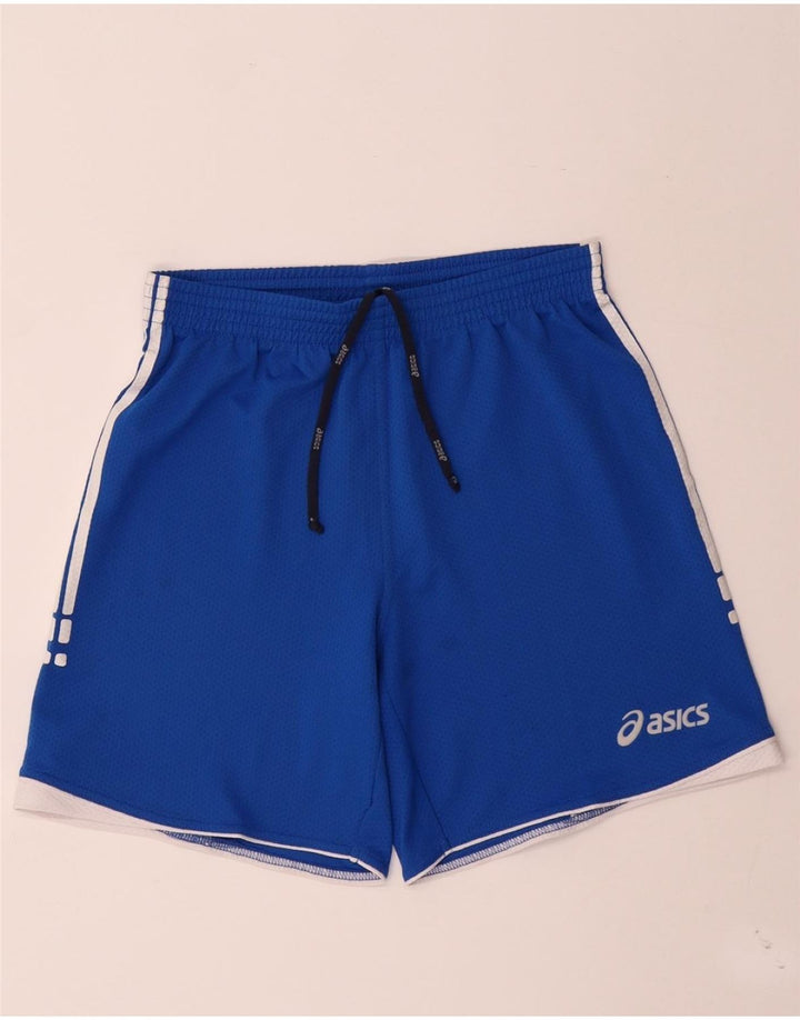 Shorts esportivos masculinos ASICS poliéster azul médio