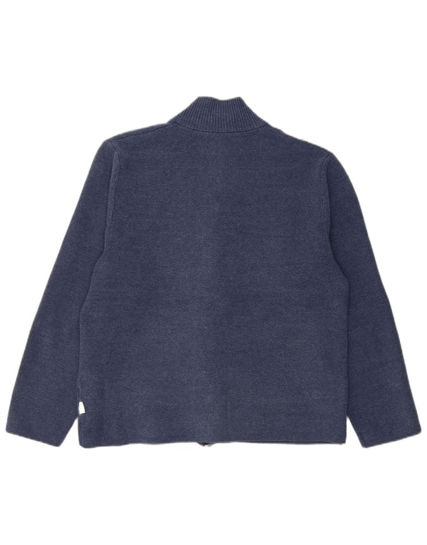 Suéter cardigã feminino Marks & Spencer UK 14 poliéster azul marinho médio