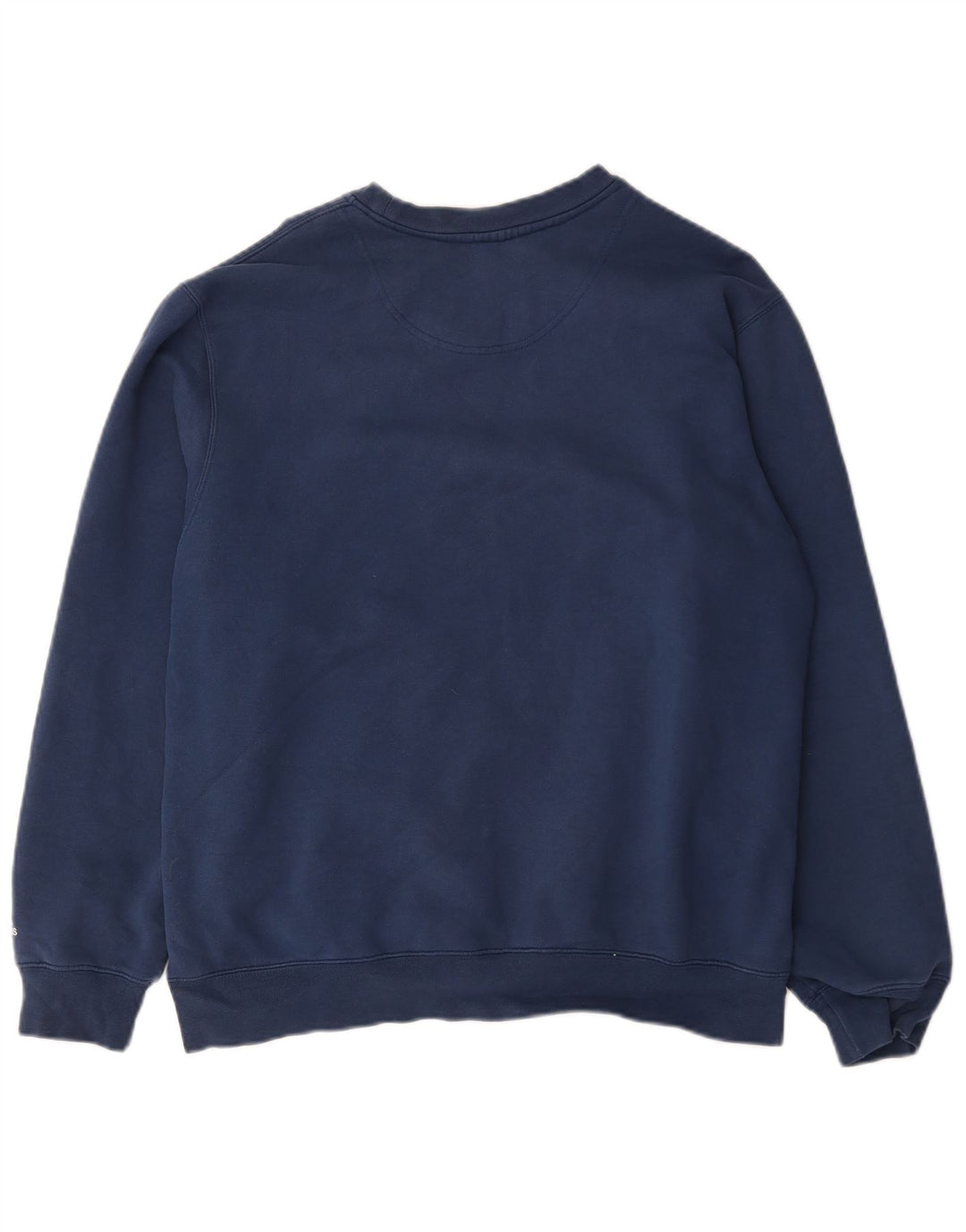 Adidas Mens Graphic Moletom Jumper Grande Algodão Azul Marinho