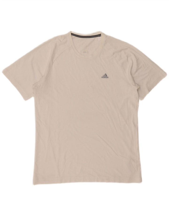 Adidas Mens Clima 365 Camiseta Top Médio Algodão Branco