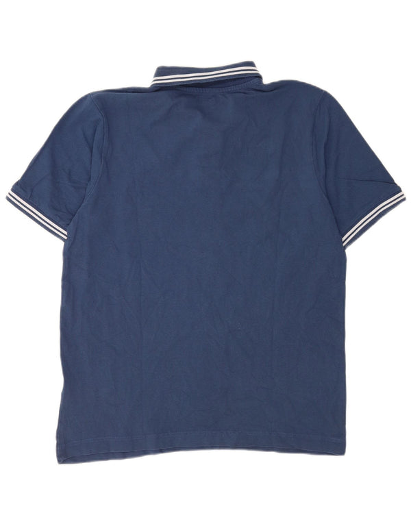 Camisa polo masculina Kappa listrada azul média