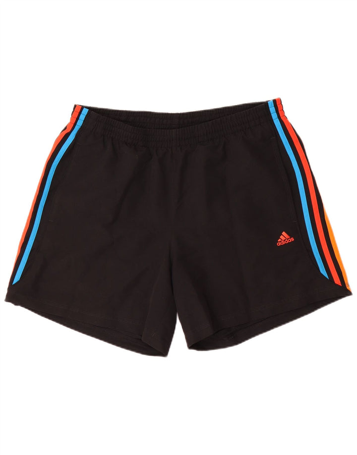 Shorts esportivos masculinos ADIDAS grande poliéster preto