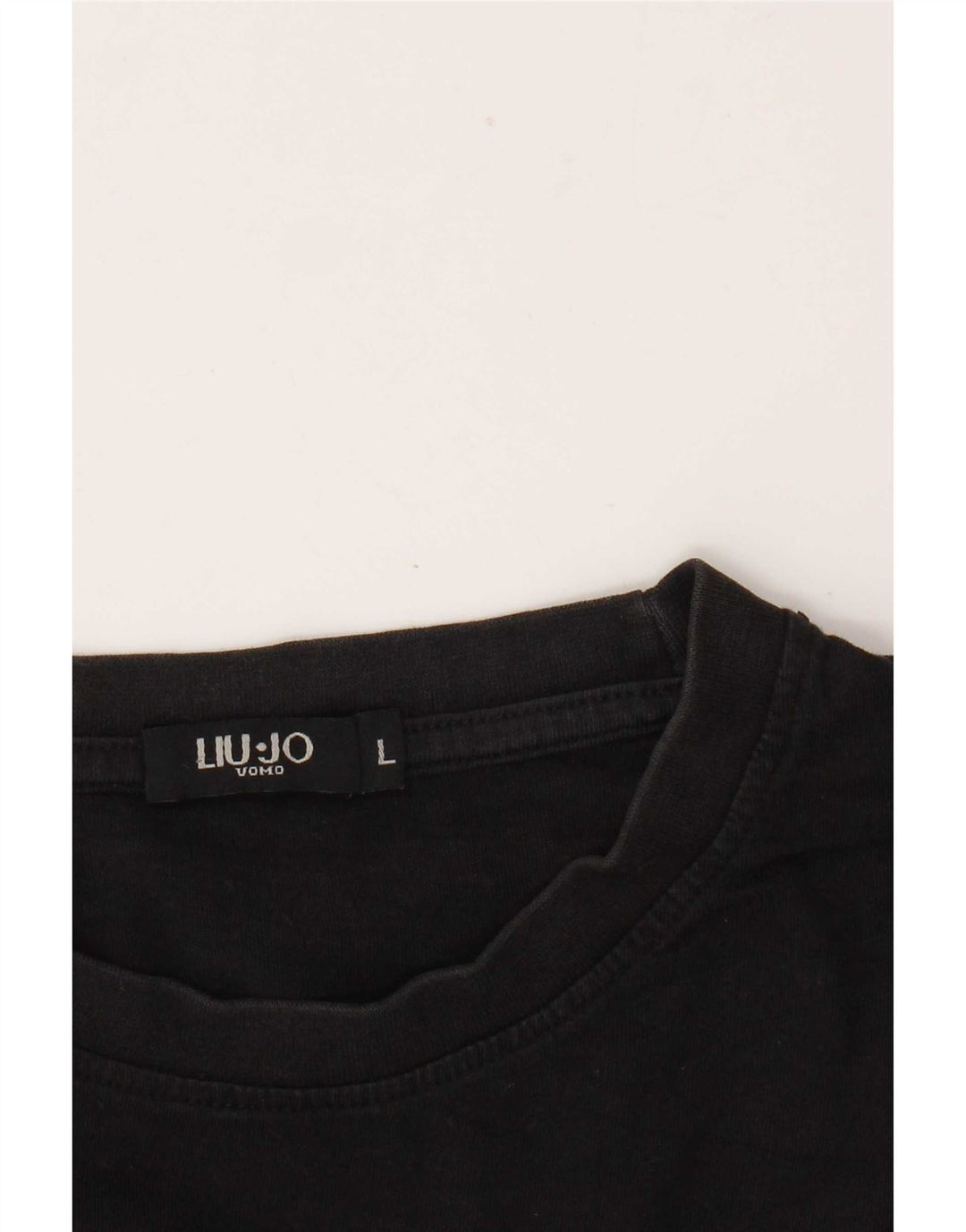 Liu Jo Camiseta masculina gráfica top grande preto