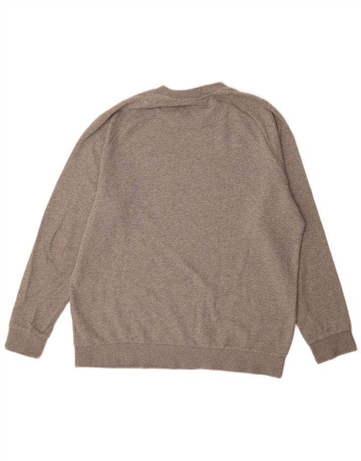 Adidas Mens Graphic Moletom Jumper XL Cinza Algodão