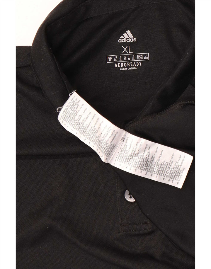 Adidas Mens Aeroready Polo XL Preto Poliéster