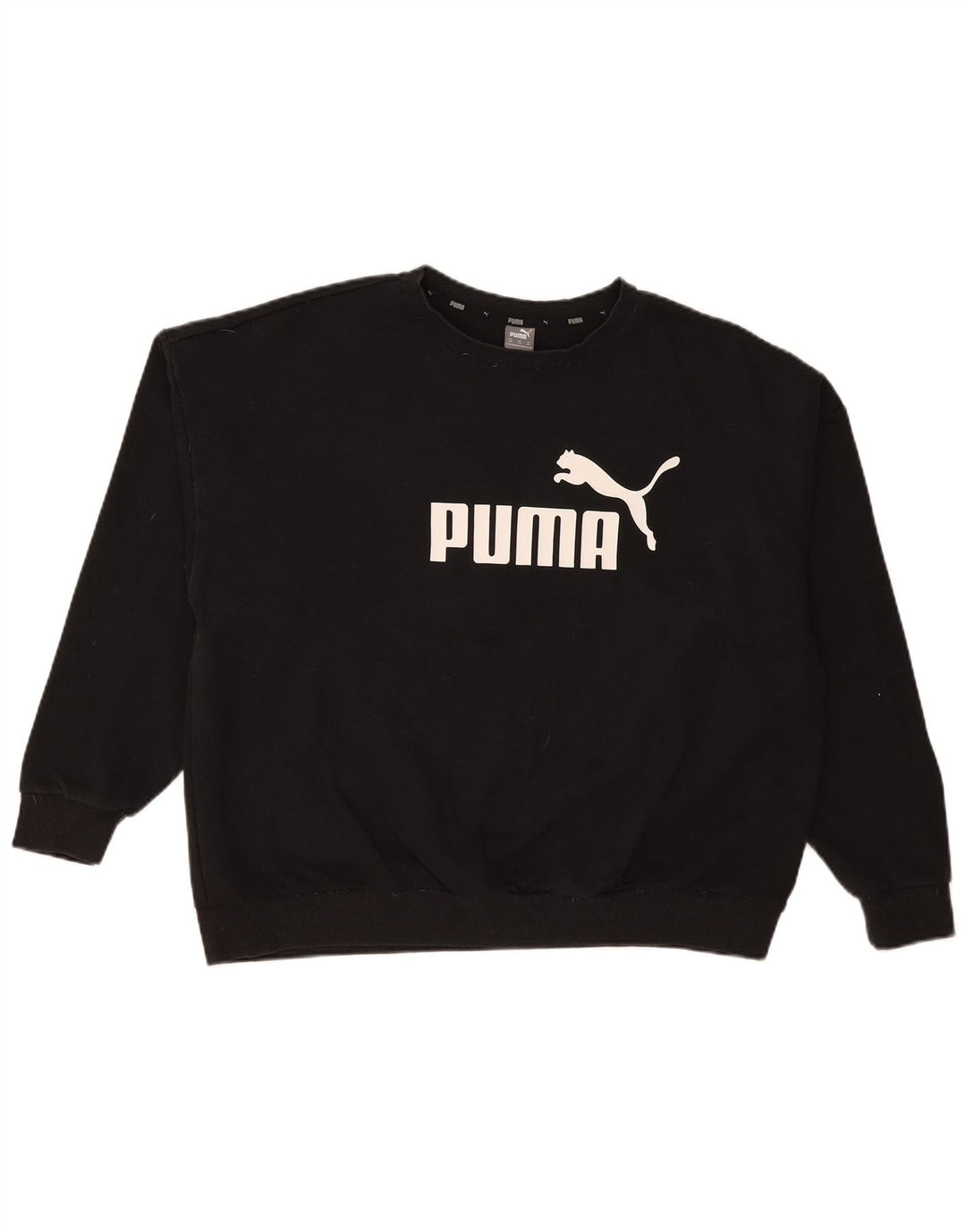 Puma Mens Graphic Moletom Jumper 3XL Algodão Preto