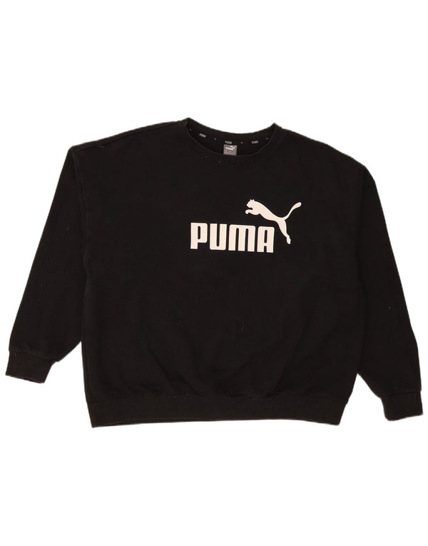 Puma Mens Graphic Moletom Jumper 3XL Algodão Preto