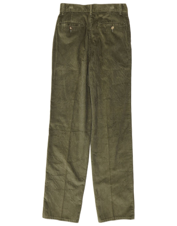 Calça masculina Casucci de veludo cotelê IT 44 XS W28 L34 algodão cáqui