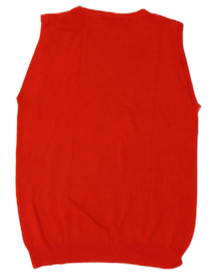 Zara Womens Vest Tank Top UK 14 Grande Vermelho