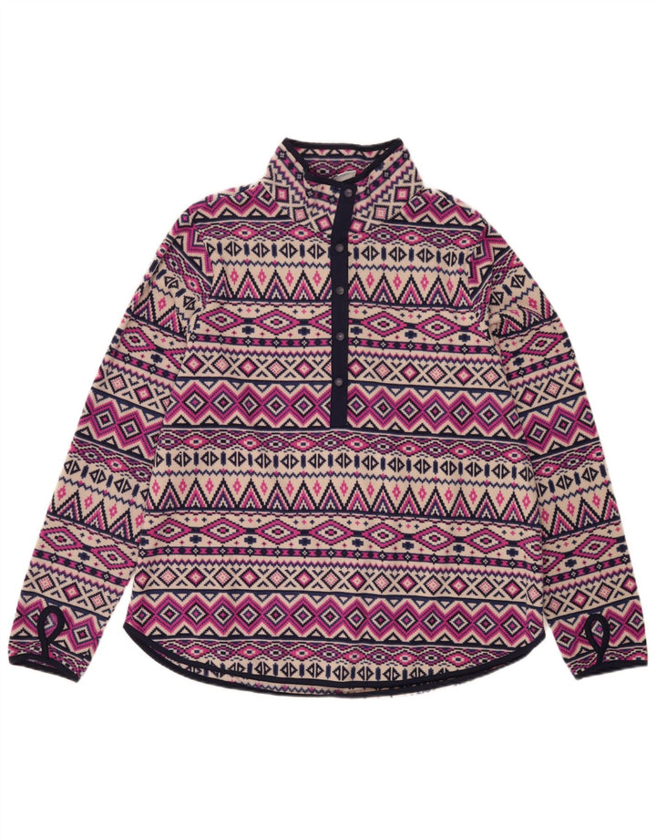 Suéter feminino de lã com gola redonda Tchibo Reino Unido 16 grande multicolorido Fair Isle