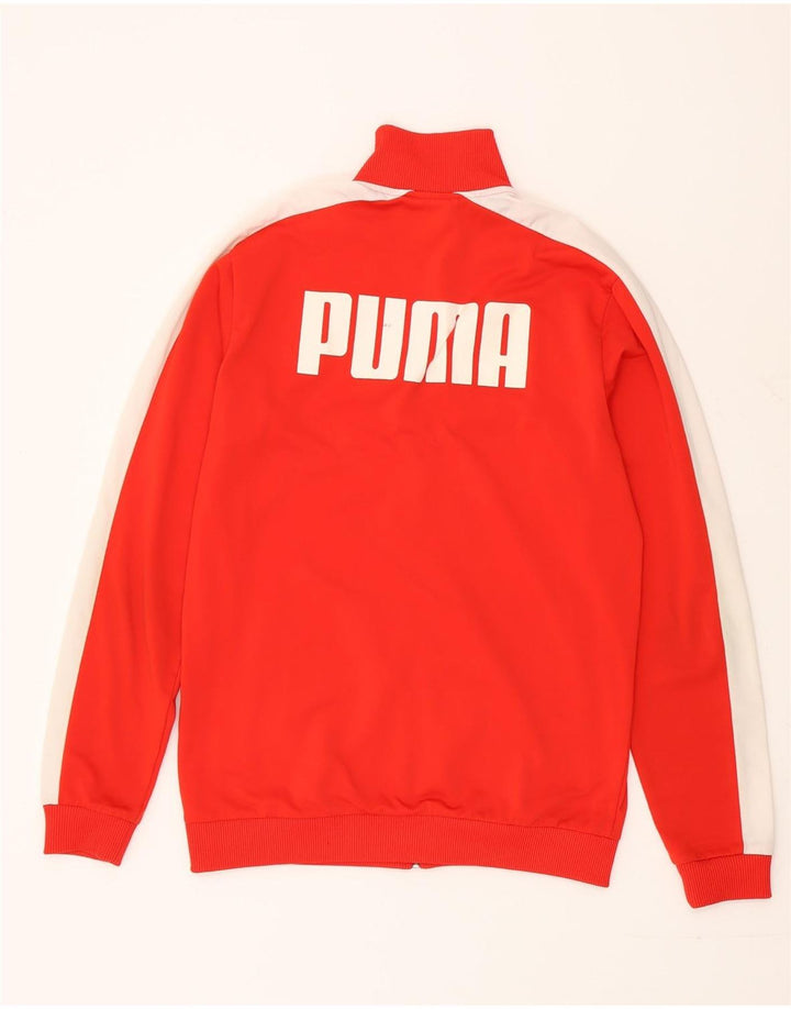Jaqueta Puma Boys Graphic Tracksuit Top 15-16 Anos Vermelho Colorblock