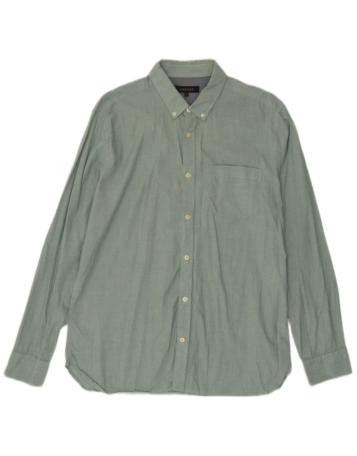 Camisa masculina Jaeger grande algodão verde