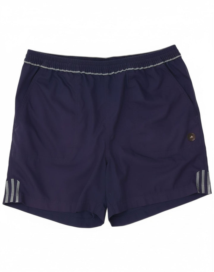 Shorts esportivos masculinos Adidas grandes azul marinho