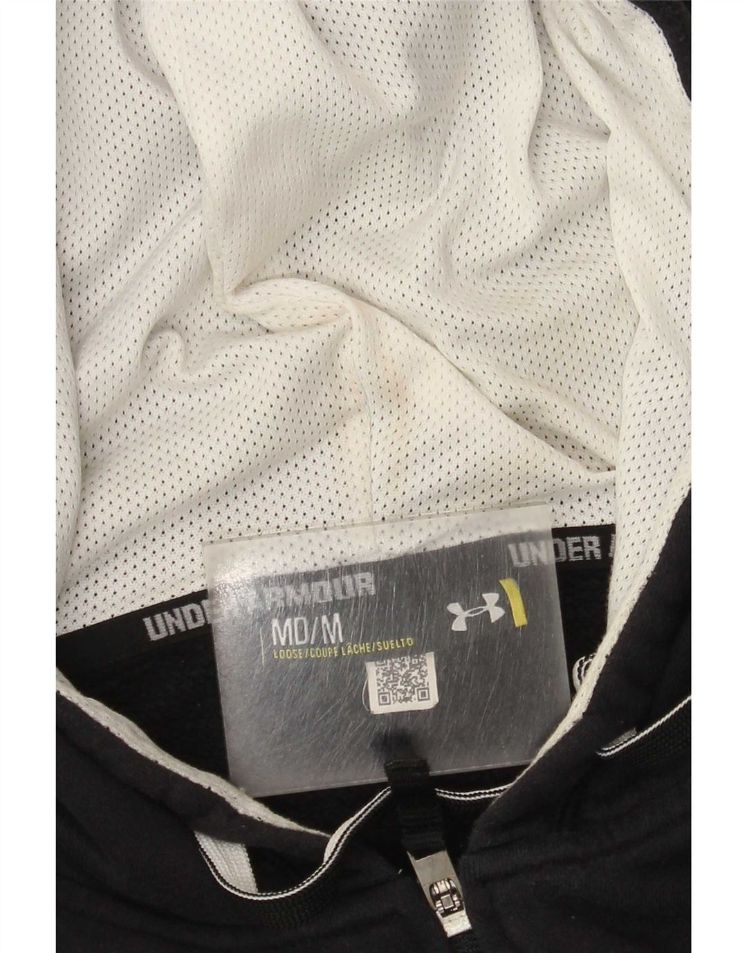 Suéter masculino Under Armour com capuz e zíper médio azul marinho