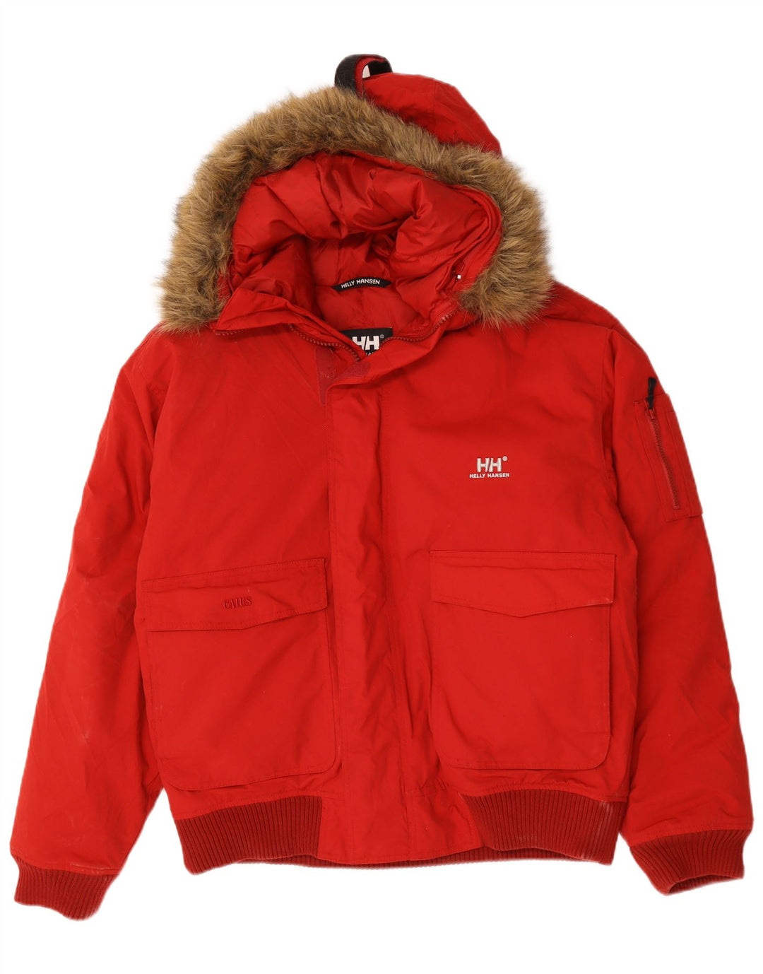 Jaqueta masculina acolchoada com capuz Helly Hansen Reino Unido 40 grande nylon vermelho