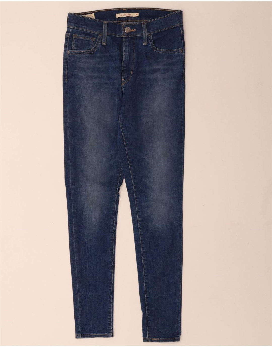 Calça jeans feminina LEVI'S 720 skinny W26 L28 azul algodão
