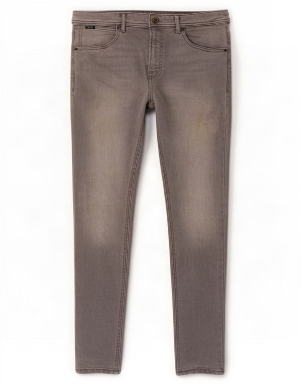 Zara Mens Slim Jeans EU 44 Grande W34 L31 Cinza Algodão