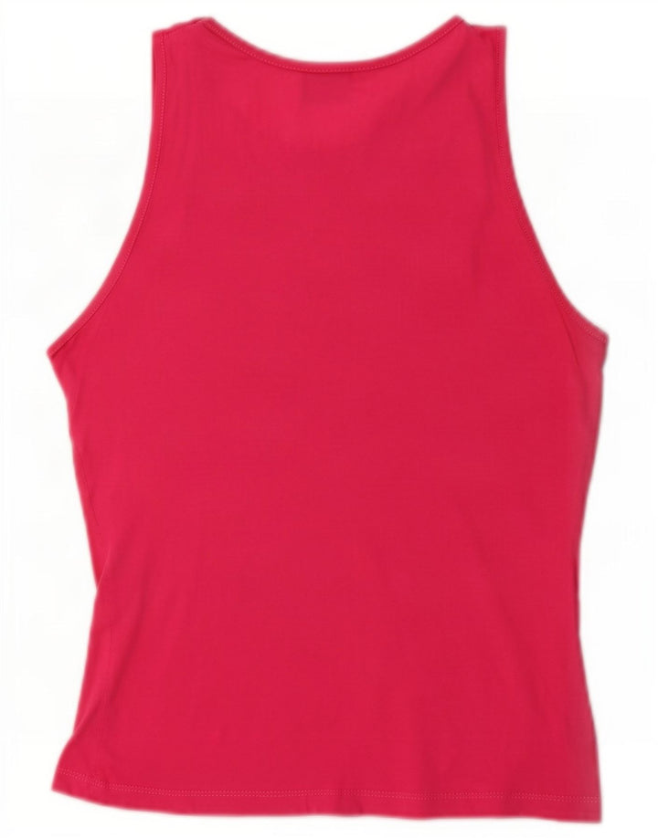 Lotto Womens Graphic Vest Top UK 12 Médio Algodão Rosa