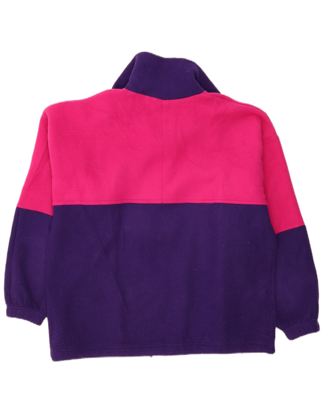 ALEXANDER Suéter masculino de lã com gola e zíper XL roxo colorblock poliéster