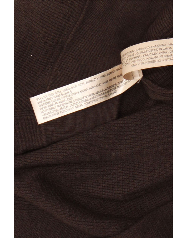 Suéter masculino Massimo Dutti com zíper e gola XL de algodão marrom