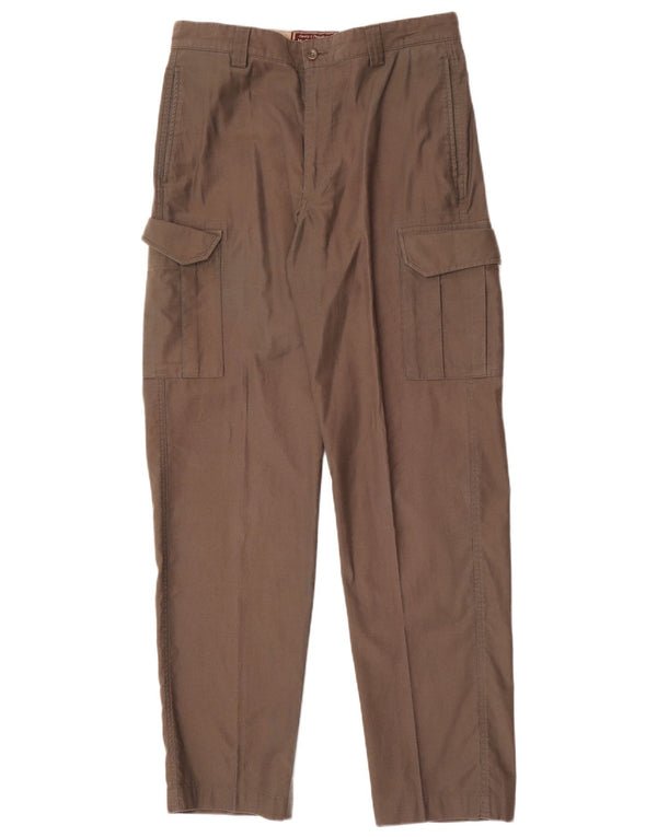 Calça cargo reta masculina Marlboro Classics EU 48 médio W32 L33 marrom