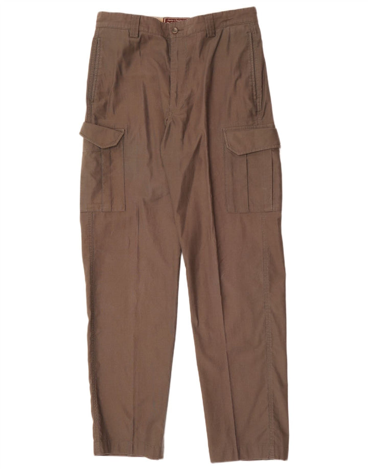 Calça cargo reta masculina Marlboro Classics EU 48 médio W32 L33 marrom