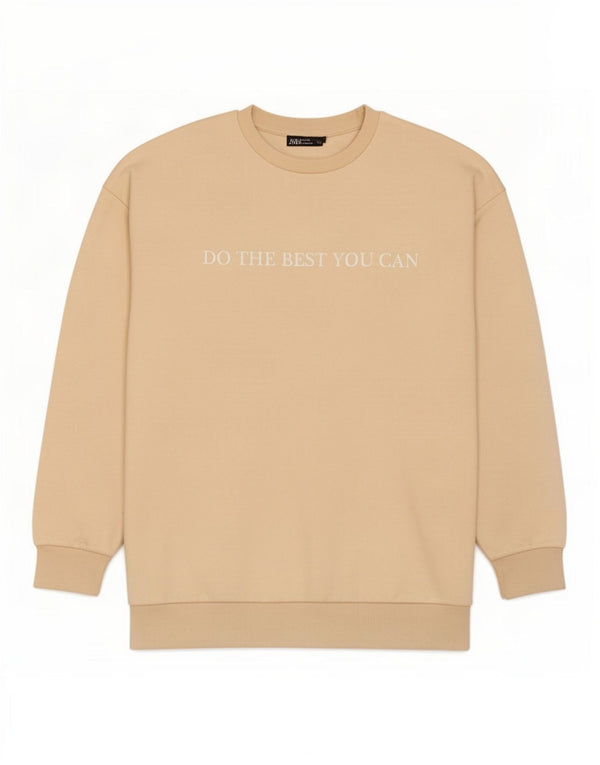 Zara moletom gráfico feminino jumper UK 10 pequeno algodão bege