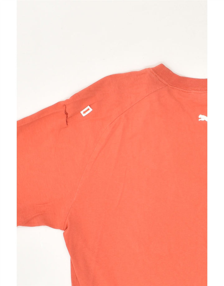 PUMA Mens Graphic T-Shirt Top Medium Orange Cotton | Vintage Puma | Thrift | Second-Hand Puma | Used Clothing | Messina Hembry 