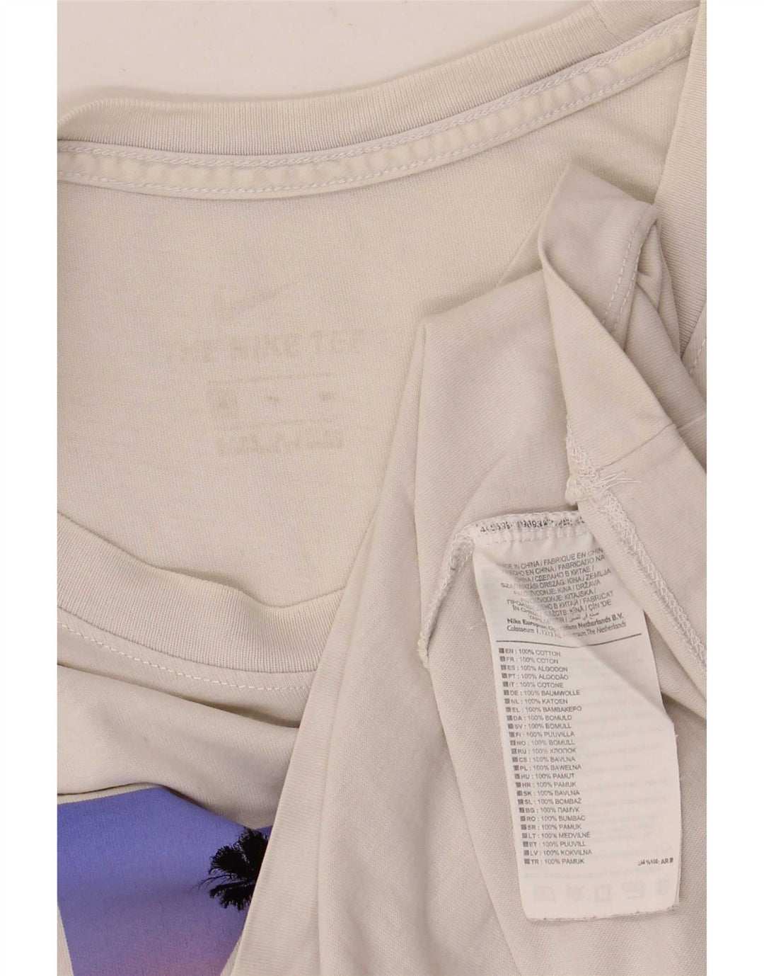 Camiseta gráfica masculina Nike grande algodão branco