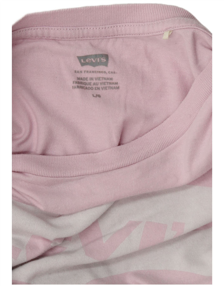Camiseta feminina gráfica Levi's UK 16 grande rosa