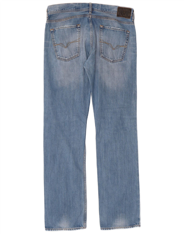 GUESS Masculino Ventura Regular Straight Jeans W36 L33 Azul Algodão