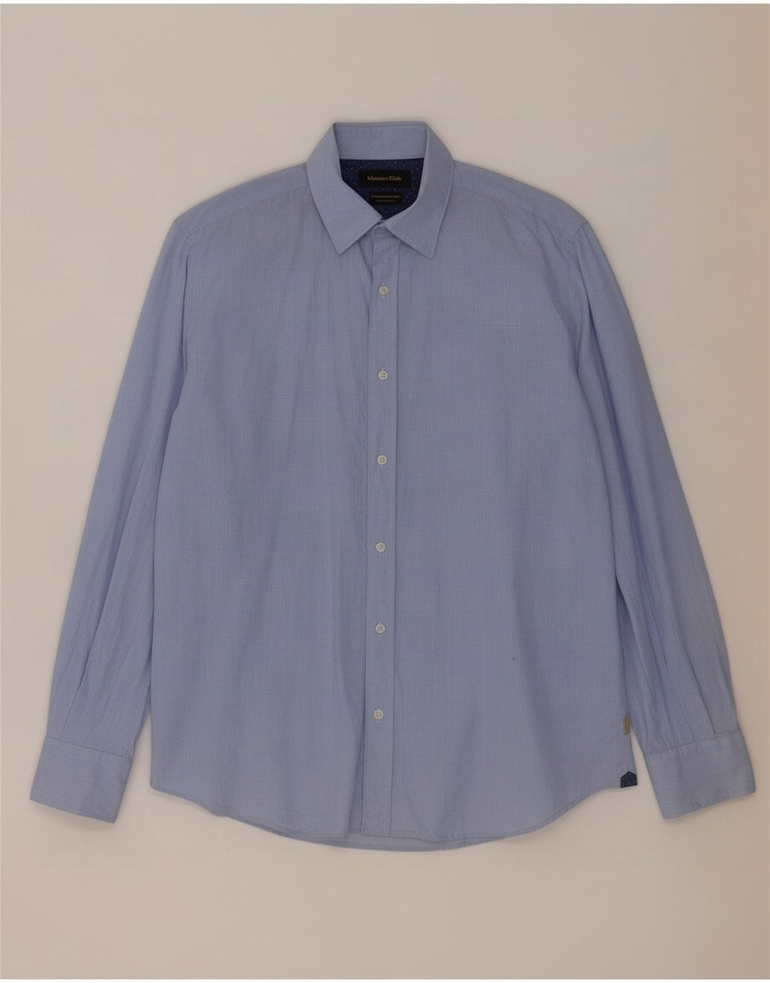 Camisa masculina Massimo Dutti azul médio
