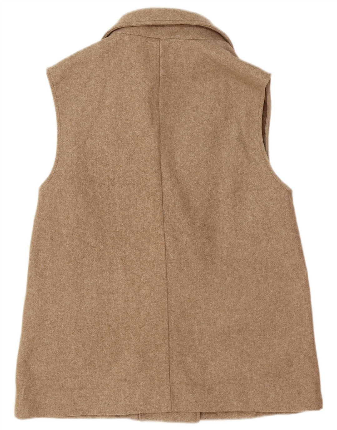 Colete utilitário Zara feminino com peito duplo UK 12 poliéster bege médio