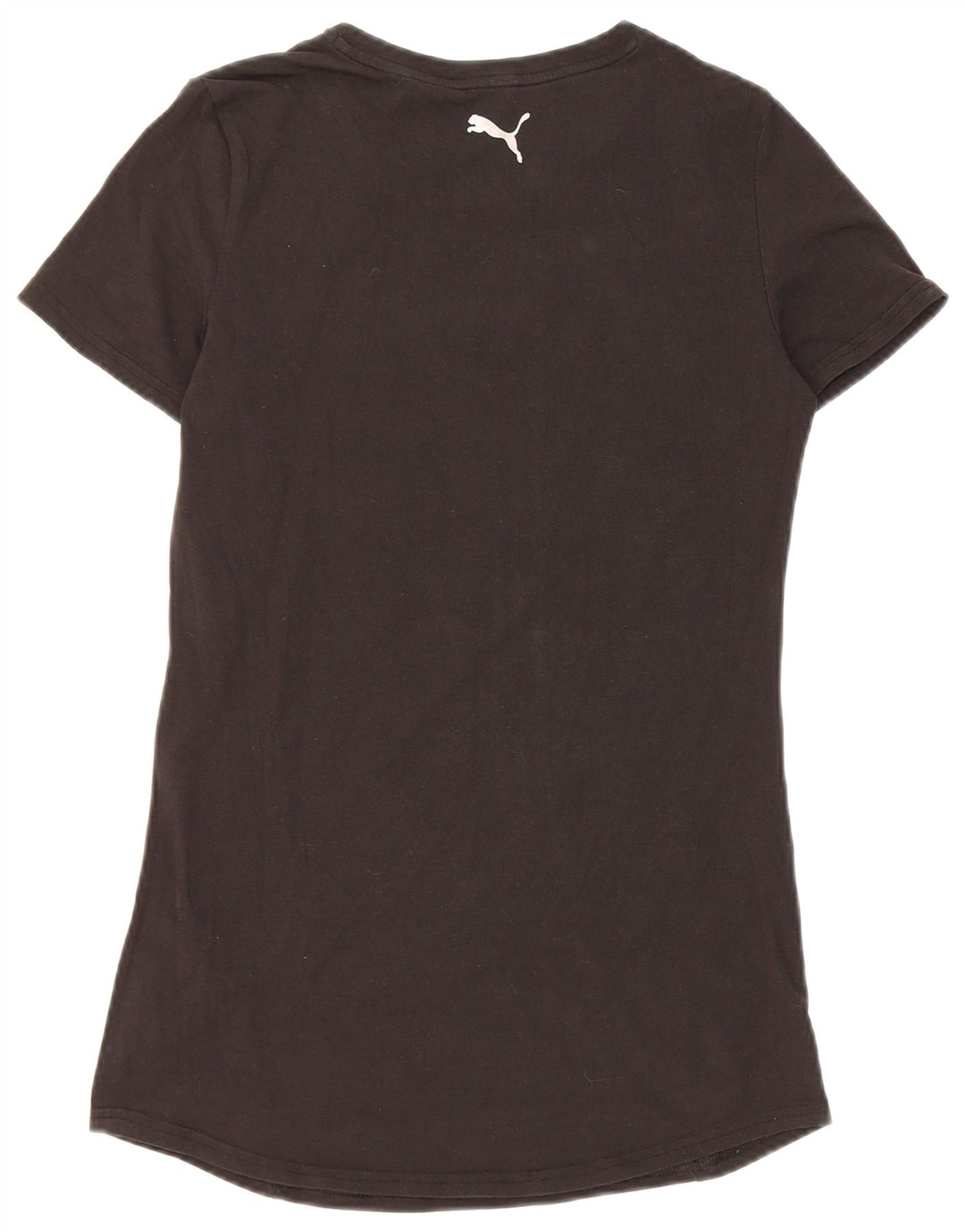 Camiseta feminina Puma Crop Graphic Top UK 12 Médio Preto