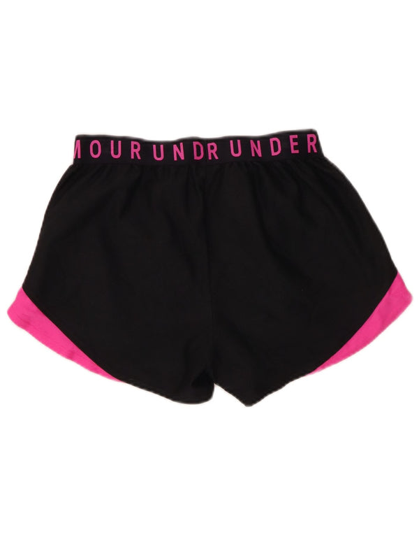 Shorts esportivos gráficos femininos Under Armour UK 10 pequenos blocos coloridos pretos