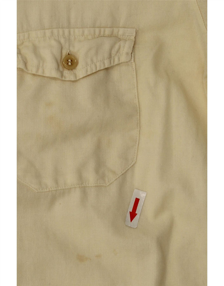 Camisa feminina Murphy & Nye Reino Unido 16 grande algodão bege