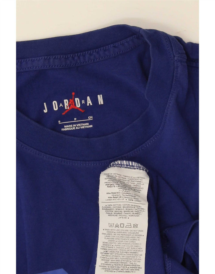 Camiseta Nike masculina gráfica Top pequeno algodão azul