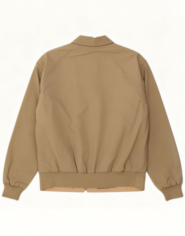 Jaqueta reversível masculina vintage UK 38 médio cáqui