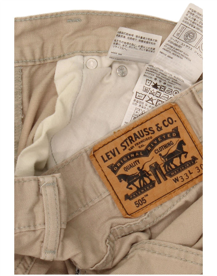 Levi's Masculino 505 Straight Jeans W33 L26 Algodão Bege