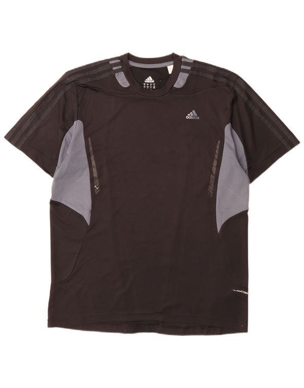 Adidas Camiseta Masculina Top Médio Preto Colorblock Poliéster Esportivo