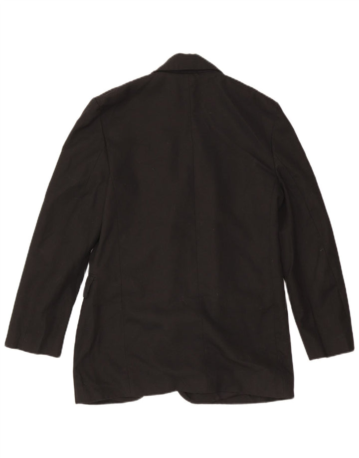 Jaqueta blazer feminina Zara com 2 botões Reino Unido 10 pequena viscose preta